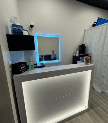 Annie's Beauty and Body Waxing 26 Modern reception area at a professional waxing studio in Orlando, Florida